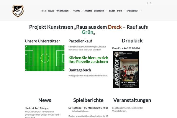 fv-marbach.de site used Soccerclub-child