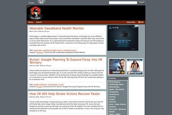 Tj theme site design template sample