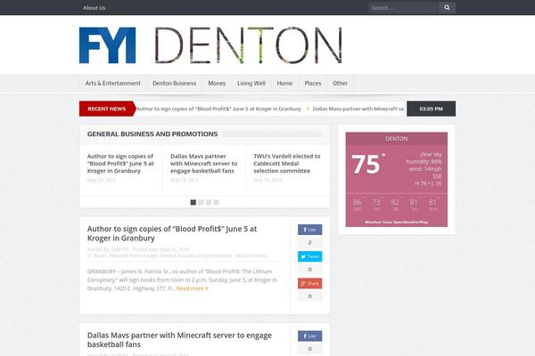 Site using Awesome Weather Widget plugin