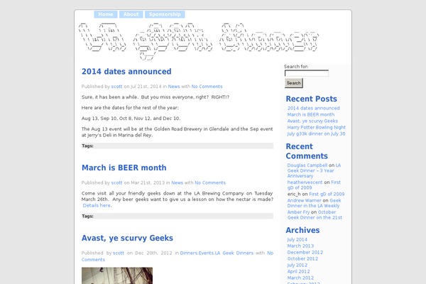 g33kd1nner.com site used Losemymind-10-with-sidebar