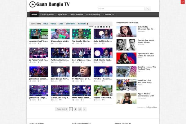 deTube theme site design template sample