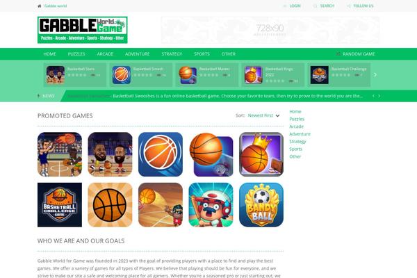 gabbleworld.com site used Myarcadetheme-lite