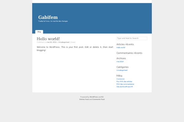 K2 theme site design template sample