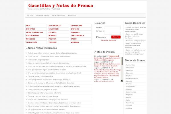 Article Directory theme site design template sample