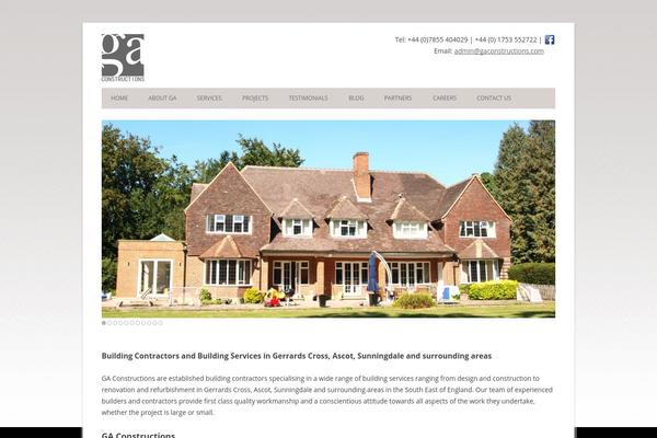Ga theme site design template sample