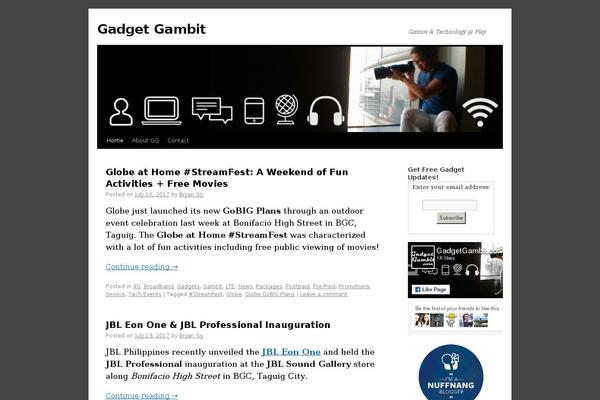 gadgetgambit.com site used Twenty Ten