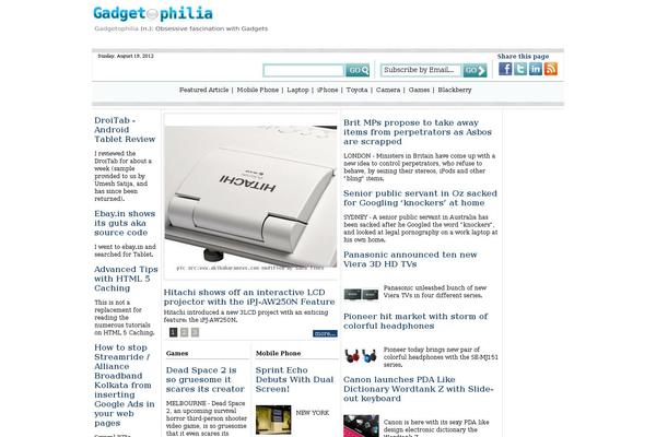 gadgetophilia.com site used Gadgetophilia