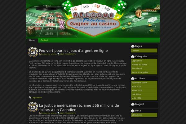 Casino theme site design template sample