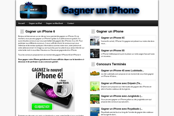 gagner-un-iphone.fr site used Infos-mobiles