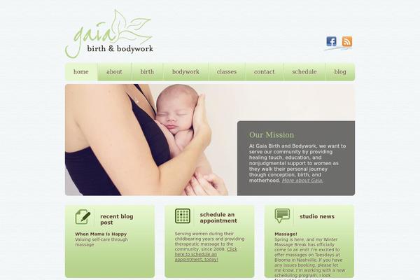 Gaia theme site design template sample