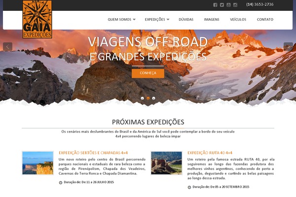 Gaia theme site design template sample