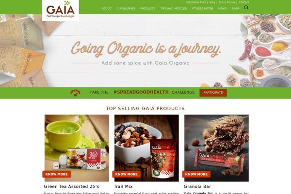 Gaia theme site design template sample