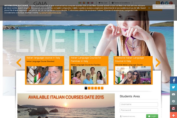 gaiainstitute.com site used Naturel Theme