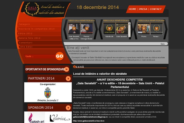 Gala theme site design template sample