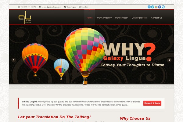Galaxy theme site design template sample