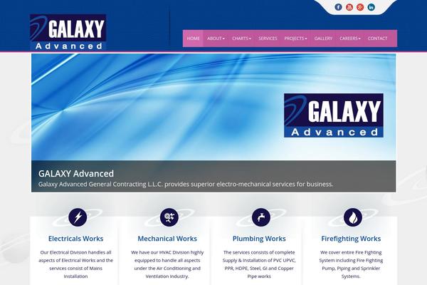 Galaxy theme site design template sample