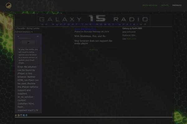 Site using Shout-stream plugin