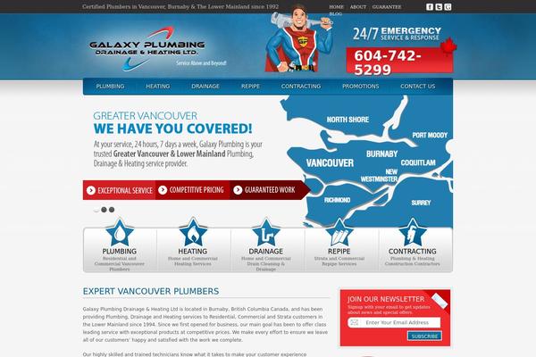 Galaxy theme site design template sample