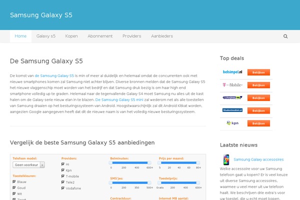 Impreza theme site design template sample