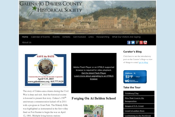 galenahistorymuseum.org site used Weaver-ii-pro-3