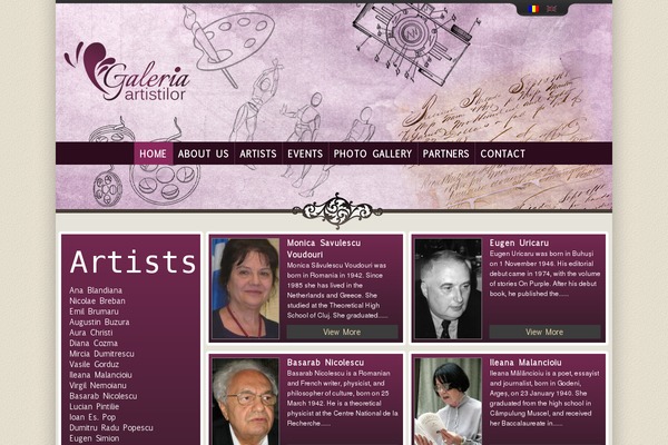 galeriaartistilor.ro site used Dtheme