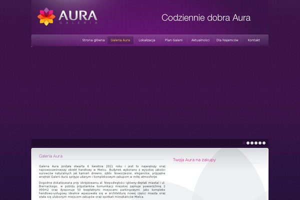 Aura theme site design template sample