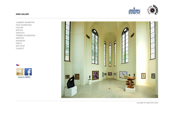 galeriemiro.cz site used Miro