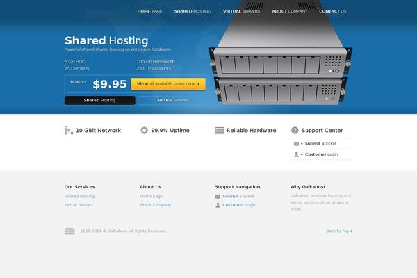 Rackhost theme site design template sample