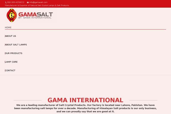 Gama theme site design template sample