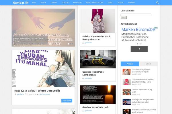 Pinstagram theme site design template sample