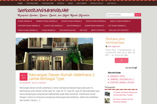 Do’a Ibu theme site design template sample