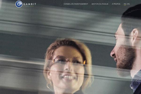 Gambit theme site design template sample