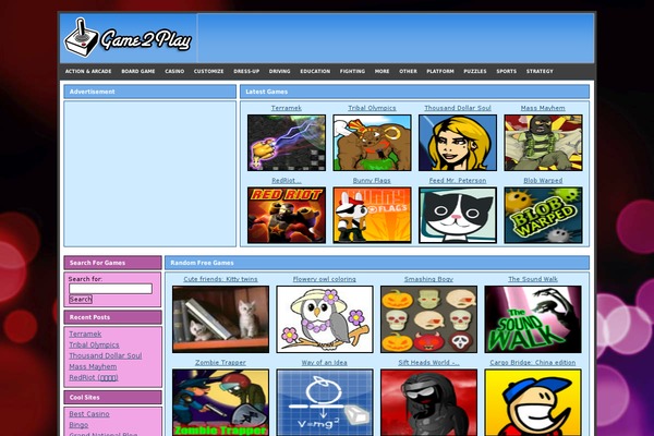 game-2-play.com site used Arcademaster