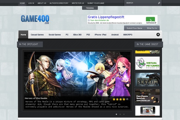 Extra theme site design template sample