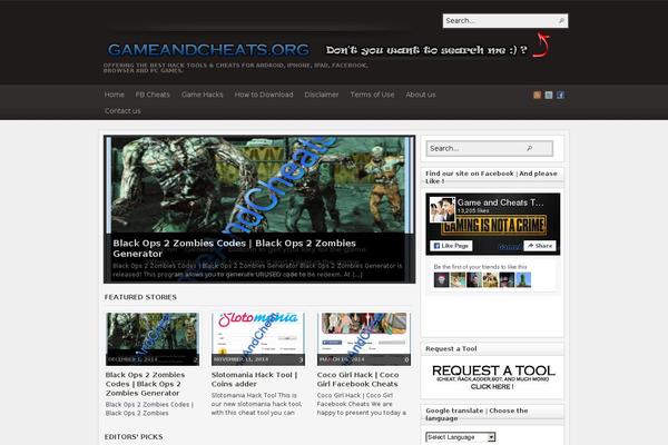 gameandcheats.org site used Arras-team