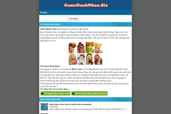 Vngameandroid theme site design template sample