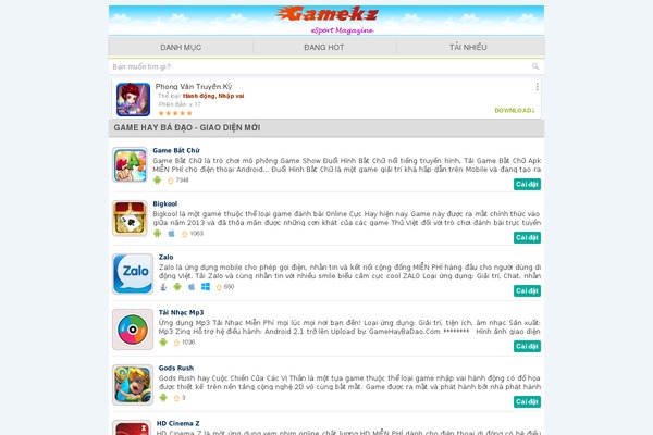 gamehaybadao.com site used Wap