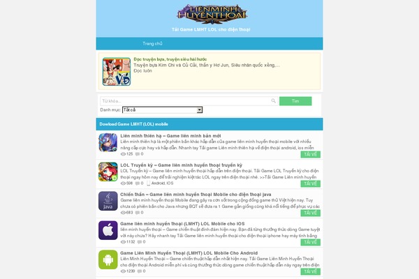 gamelienminhhuyenthoai.mobi site used Bbit