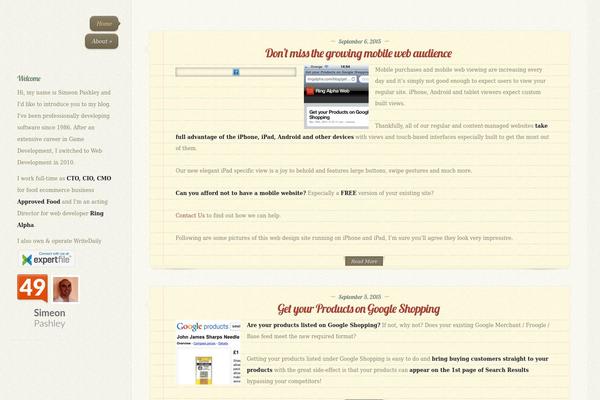 DailyJournal theme site design template sample