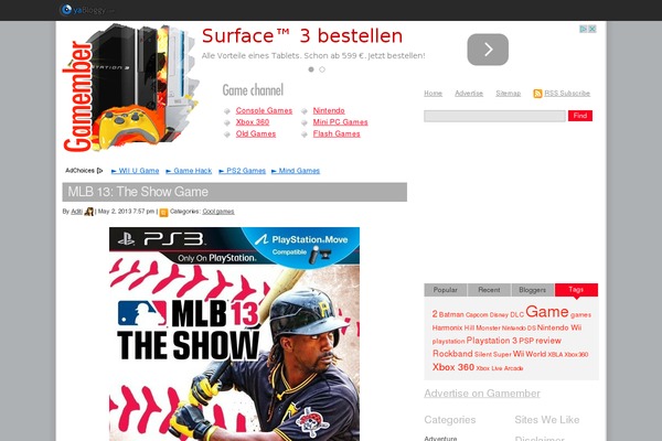 gamember.net site used Yabloggy