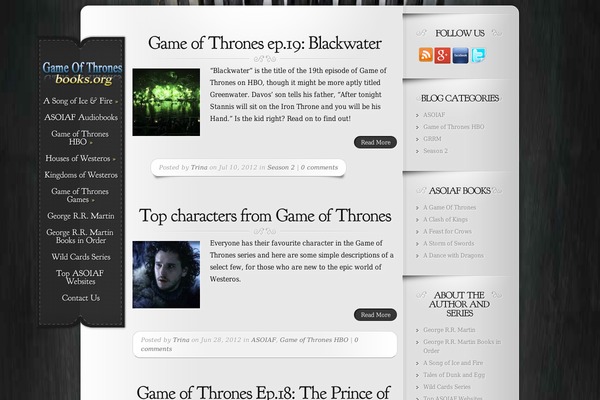Memoir theme site design template sample