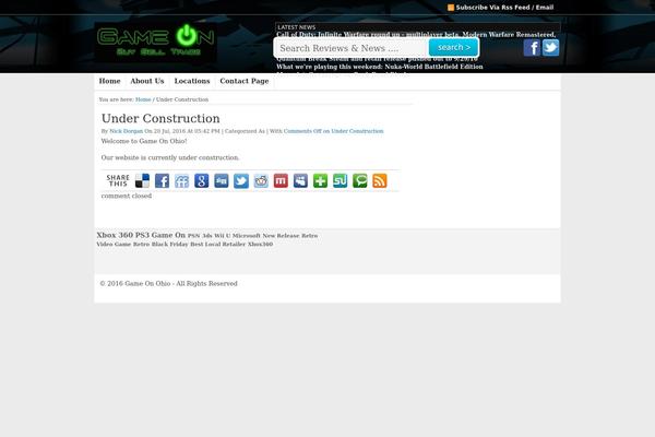 gameonohio.com site used Gameup-singlepro