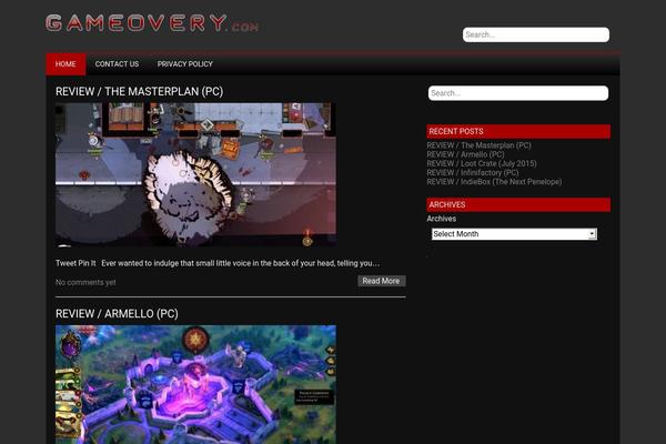 NewGamer theme site design template sample