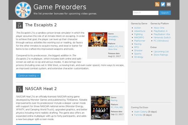 Archive theme site design template sample