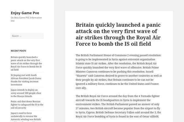 Twenty Fifteen theme site design template sample