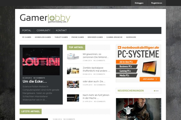 Gamenews theme site design template sample