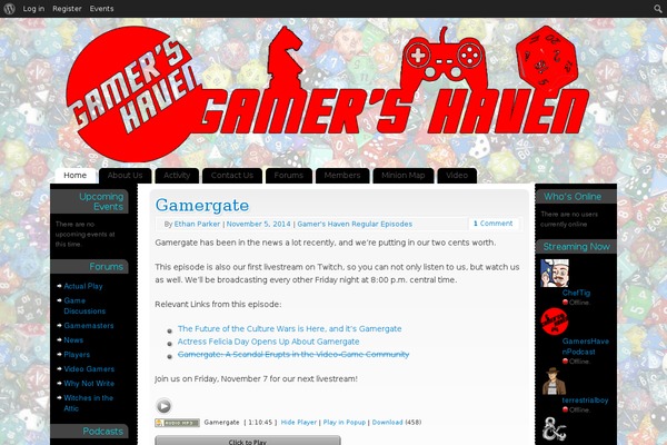 Site using Lets-live-blog plugin
