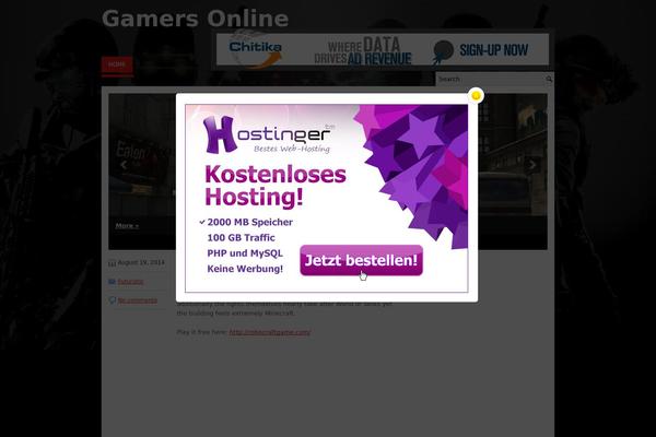 Hitgames theme websites examples