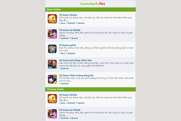 Android theme site design template sample