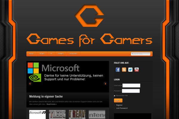 GamePress theme site design template sample